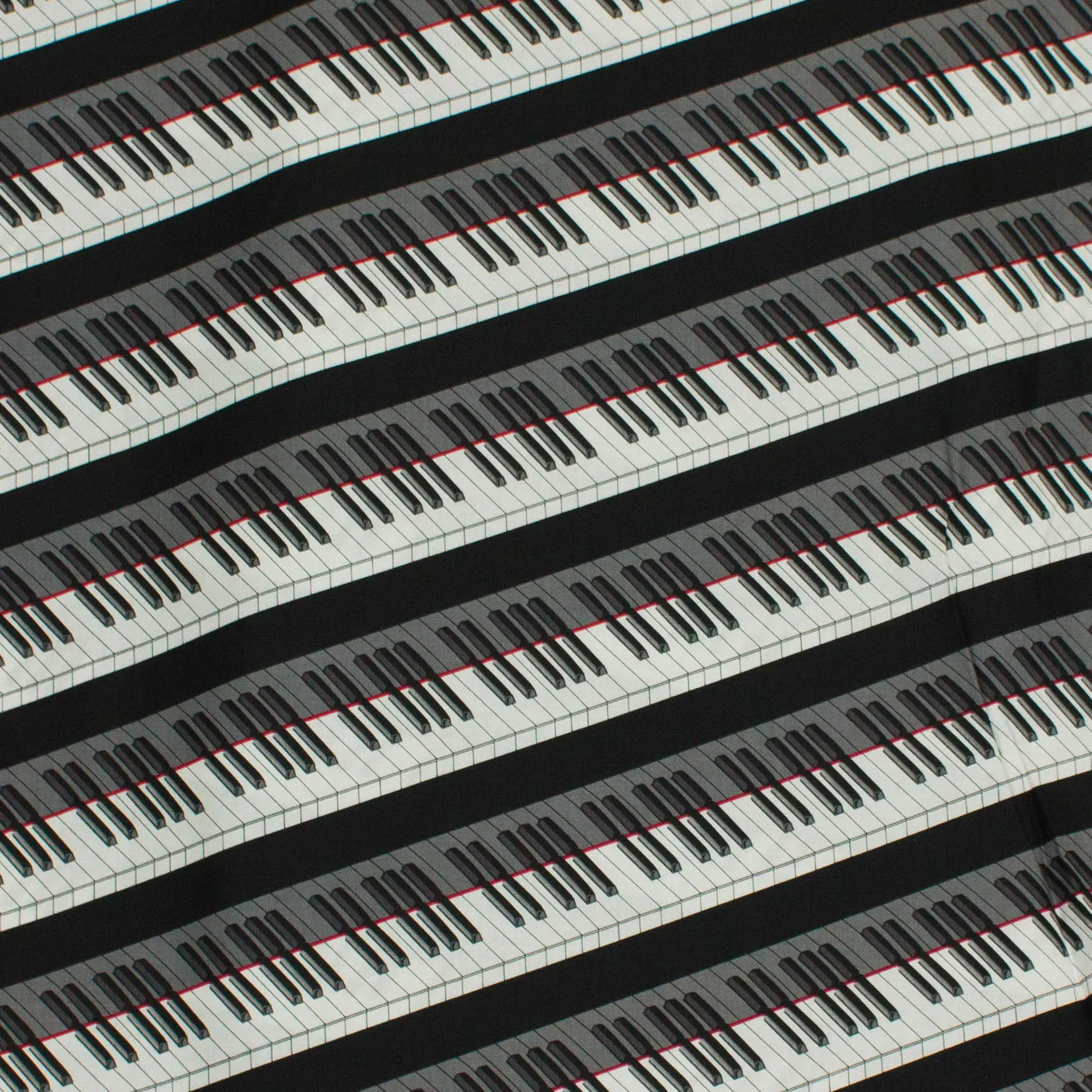 Zwarte katoen met pianotoetsen